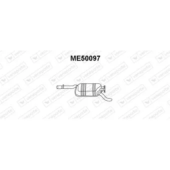 Silencieux arrière VENEPORTE ME50097 pour MERCEDES-BENZ CLASSE E E 250 D - 113cv