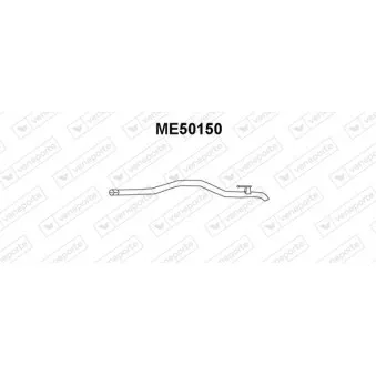 Tuyau d'échappement VENEPORTE ME50150 pour MERCEDES-BENZ SPRINTER 408 D - 79cv