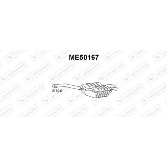 VENEPORTE ME50167 - Silencieux arrière