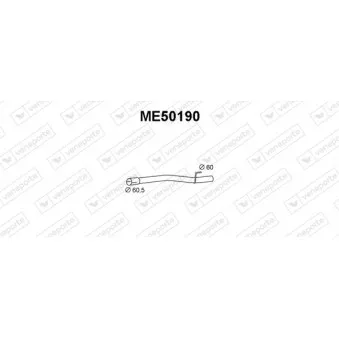 VENEPORTE ME50190 - Tube de réparation, catalyseur