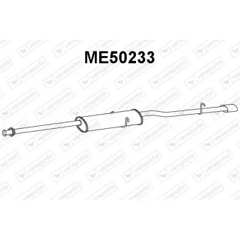 Silencieux arrière VENEPORTE ME50233 pour MERCEDES-BENZ CLASSE A A 140 - 82cv
