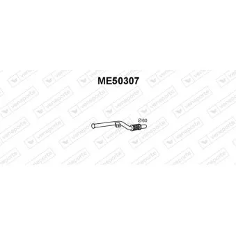 Tuyau d'échappement VENEPORTE ME50307 pour MERCEDES-BENZ SPRINTER 316 CDI 4x4 - 156cv