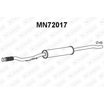 Silencieux avant VENEPORTE OEM 18302753113