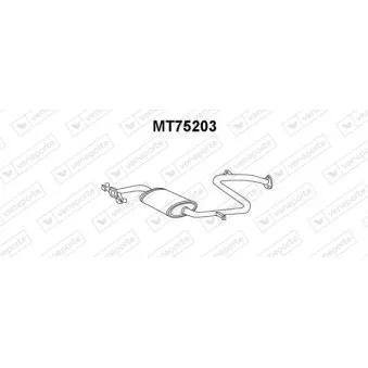 Silencieux avant VENEPORTE OEM MB687119
