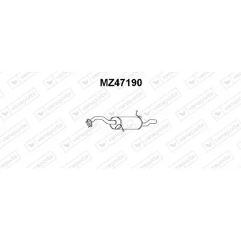 VENEPORTE MZ47190 - Silencieux arrière