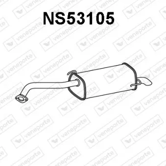 Silencieux arrière VENEPORTE NS53105 pour NISSAN MICRA 1.2 16V - 65cv