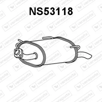 VENEPORTE NS53118 - Silencieux arrière
