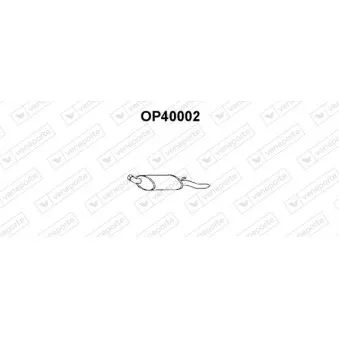 Silencieux arrière VENEPORTE OP40002 pour OPEL CORSA 1.2 S - 55cv