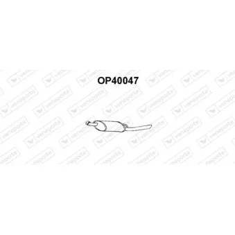 Silencieux arrière VENEPORTE OP40047 pour OPEL CORSA 1.5 D - 50cv