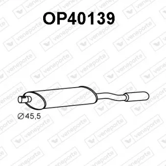 Silencieux arrière VENEPORTE OP40139 pour OPEL ASTRA 2.0 i - 115cv