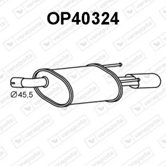 VENEPORTE OP40324 - Silencieux arrière