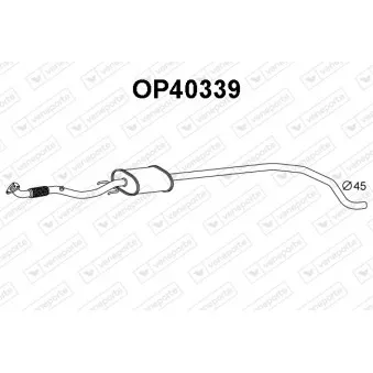 Silencieux avant VENEPORTE OEM 13467043