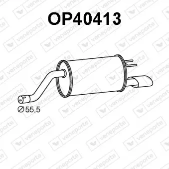 VENEPORTE OP40413 - Silencieux arrière