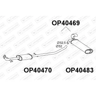 VENEPORTE OP40469 - Silencieux arrière