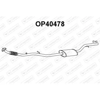 Silencieux avant VENEPORTE OEM 24430563