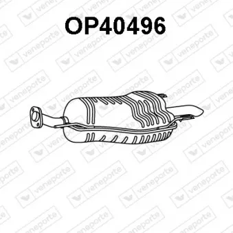 Silencieux arrière VENEPORTE OP40496 pour OPEL ASTRA 2.0 DI - 82cv