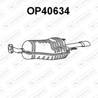 Silencieux arrière VENEPORTE OP40634 pour OPEL ASTRA 1.8 16V - 116cv