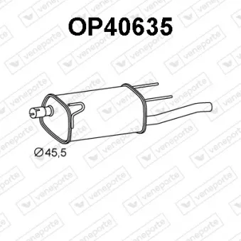 Silencieux arrière VENEPORTE OEM 24401470