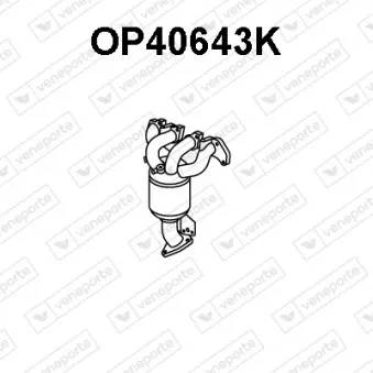Catalyseur en coude VENEPORTE OP40643K pour OPEL MERIVA 1.4 16V Twinport GPL - 90cv