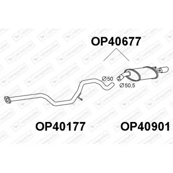 VENEPORTE OP40677 - Silencieux arrière