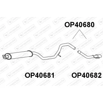 VENEPORTE OP40680 - Silencieux arrière