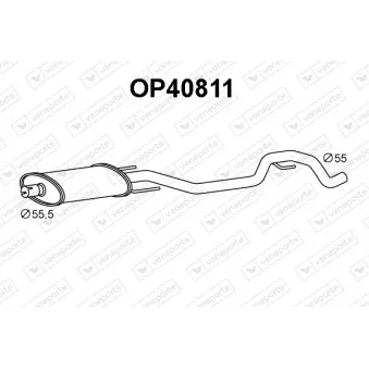 VENEPORTE OP40811 - Silencieux avant