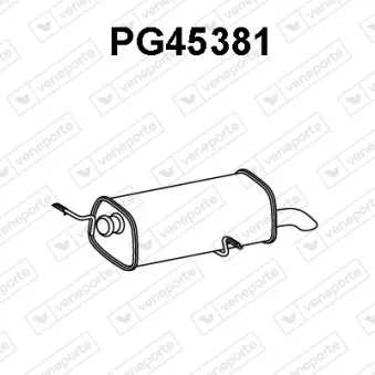 Silencieux arrière VENEPORTE PG45381 pour PEUGEOT 307 1.6 16V - 109cv