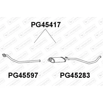 VENEPORTE PG45417 - Silencieux avant