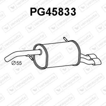Silencieux arrière VENEPORTE PG45833