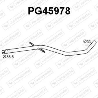Tuyau d'échappement VENEPORTE OEM 1606611280