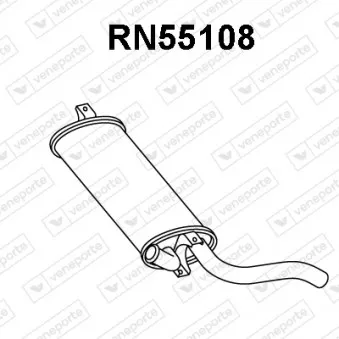 Silencieux arrière VENEPORTE RN55108 pour RENAULT LAGUNA 2.0 16V - 140cv