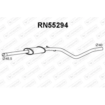 Silencieux avant VENEPORTE OEM 6001549295