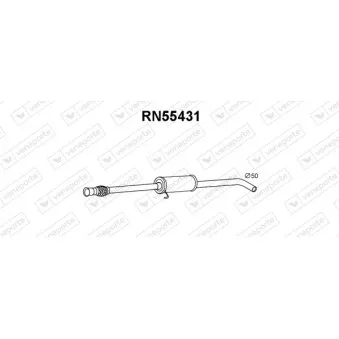 Silencieux avant VENEPORTE OEM 7700844690