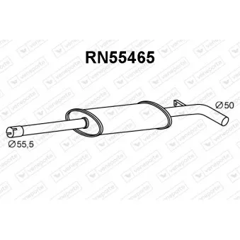 Silencieux avant VENEPORTE OEM 200100294R