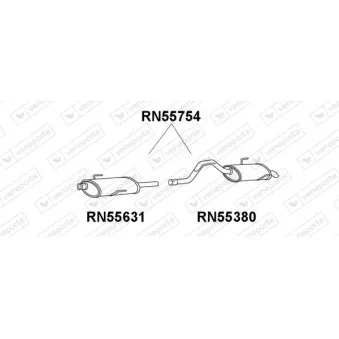 Silencieux arrière VENEPORTE RN55754
