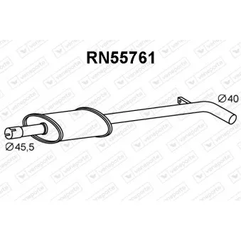 Silencieux avant VENEPORTE OEM 8200385676