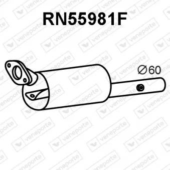 Filtre à particules / à suie, échappement VENEPORTE OEM 208D08504R