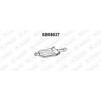 VENEPORTE SB58037 - Silencieux arrière