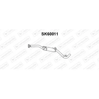 Silencieux avant VENEPORTE SK60011 pour SKODA FELICIA 1.3 - 68cv