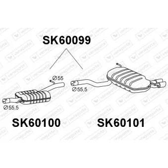 Silencieux arrière VENEPORTE [SK60099]