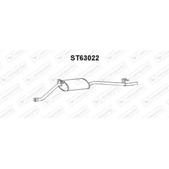 VENEPORTE ST63022 - Silencieux arrière