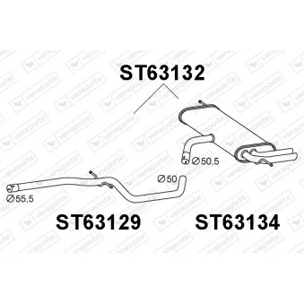 VENEPORTE ST63132 - Silencieux arrière