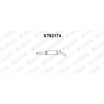 Silencieux avant VENEPORTE OEM 6X0253209J