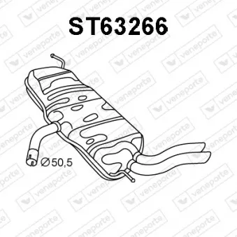 Silencieux arrière VENEPORTE OEM 5P0253609B