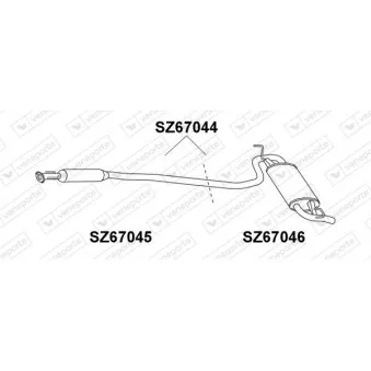 Silencieux arrière VENEPORTE OEM 1430061G22