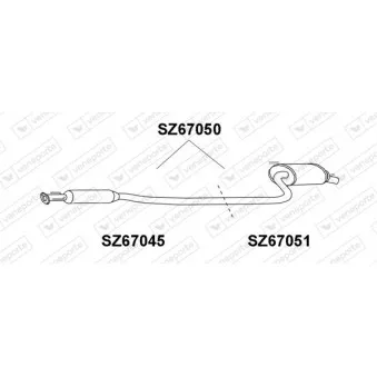 Silencieux arrière VENEPORTE OEM 1430060G51