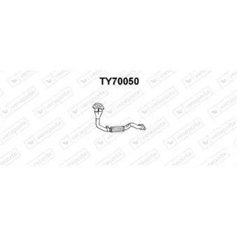 Tuyau d'échappement VENEPORTE TY70050
