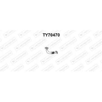 Tuyau d'échappement VENEPORTE TY70470