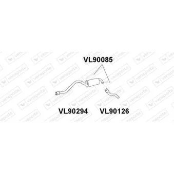 VENEPORTE VL90085 - Silencieux arrière