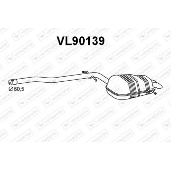 VENEPORTE VL90139 - Silencieux arrière